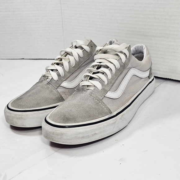 Vans Unisex Off The Wall Gray Casual Shoes Sneakers Size M 7 W 8.5 - Picture 7 of 8